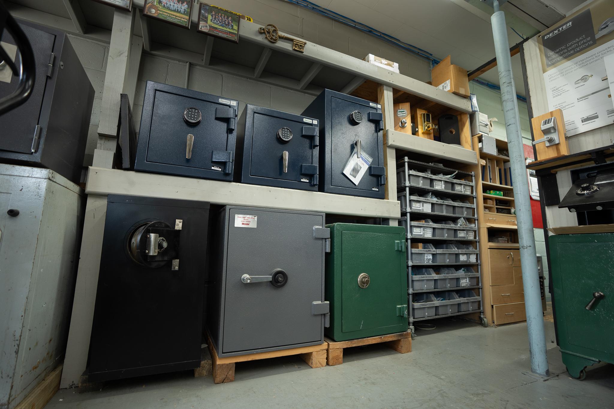 A selection of home, gun, and commercial safes at Don Hill's Lock & Safe